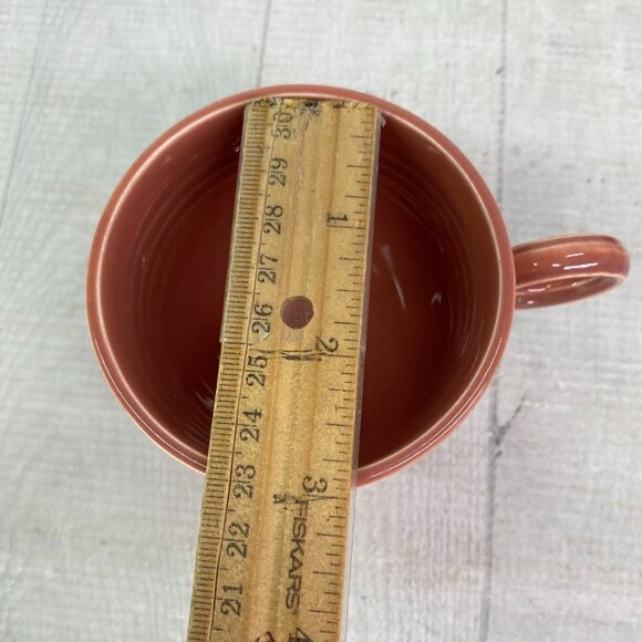 Vintage FIESTAWARE Blue Yellow & Two Pink Ring Handle Tea Coffee 6 oz Cups Set 4 - Picture 9 of 14